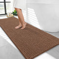 OLANLY Thick Bathroom Runner Rugs 47x24, Extra Soft Absorbent Chenille Bath Rugs, Rubber Backing, Machine Wash Dry, Long Bath Mats for Bathroom Floor, Tub and Shower, Home Decor Accessories, Mocha