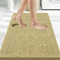 Bcoimo 36x24 Chenille Bath Mat – Non-Slip with Backing Bath Rug Ultra-Absorbent and Machine Washable Bathroom Mat Quick-Dry Design. Ideal for Bathroom Shower and Tub Areas
