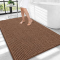 OLANLY Thick Large Bathroom Rugs 40x32, Extra Soft Absorbent Chenille Bath Rugs, Rubber Backing, Machine Wash Dry, Bath Mats for Bathroom Floor, Tub and Shower, Home Decor Accessories, Mocha