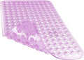 Yimobra Bathtub Mat Non Slip, Shower Mat with Strong Suction Cups & Drain Holes, 28"X16", Anti Slip Bath Tub Mat for Inside Shower, Machine Washable Fast Drying, Bathroom Essentials, Clear Purple