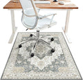 48"x72" Office Chair Mat for Hardwood Tile Floor, Under Desk Carpet Protector for Rolling Computer Chair Mat, Machine Washable Area Rug, Anti-Slip 1/5" Thick Low Pile Thin Vinyl Floor Mat, Grey