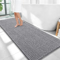 OLANLY Thick Bathroom Runner Rugs 59x24, Extra Soft Absorbent Chenille Bath Rugs, Rubber Backing, Machine Wash Dry, Long Bath Mats for Bathroom Floor, Tub and Shower, Home Decor Accessories, Grey