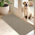 BEQHAUSE Dirt Trapper Door Mat 20" x 48", Non-Slip Washable Doormats Entrance Mat, Dirt Resistant and Absorbent Welcome Mat, Low Profile Floor Mats for Front Back Door and Entryway, Light Beige