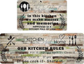 weesire Kitchen Mats for Floor Anti Fatigue Mats for Kitchen Floor Kitchen Rugs Farmhouse Style Memory Foam Kitchen Mat Cushioned PVC Leather Kitchen Rug Set, 17.3x28+17.3x47 inchs