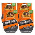Gorilla Anti-Slip Tread Tape, 2" x 10' Roll, Black, (Pack of 4)