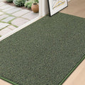 BEQHAUSE Dirt Trapper Door Mat 36" x 60", Non-Slip Washable Doormats Entrance Mat, Dirt Resistant and Absorbent Welcome Mat, Low Profile Floor Mats for Front Back Door and Entryway, Green
