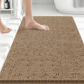 Bcoimo 36x24 Chenille Bath Mat – Non-Slip with Backing Bath Rug Ultra-Absorbent and Machine Washable Bathroom Mat Quick-Dry Design. Ideal for Bathroom Shower and Tub Areas