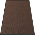 Indoor Outdoor Door Mat, 6' x 4' Doormat for Entryway, Rubber Backing Non Slip Front Door Mat Outside Entrance, Super Absorbent Commercial Floor Mat for Home Office, Brown