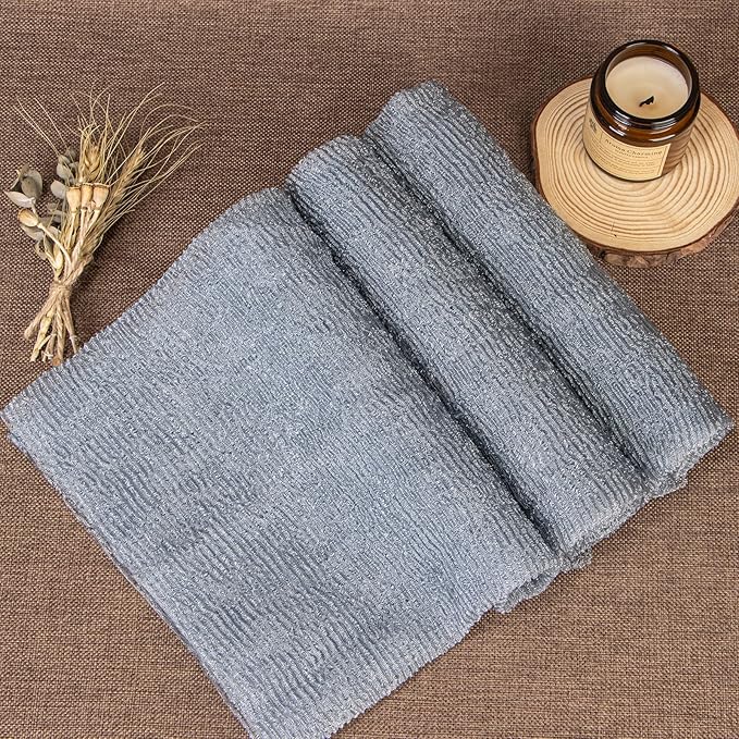 Yiclick Exfoliating Washcloth Towel- Exfoliating Body Scrubber Exfoliator, Back Scrubber for Shower Bath, Exfoliate Rags Wash Cloths, Loofah Lufa Sponge, Body Scrub & Exfoliation Women Men