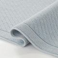 Arkwright 100% Cotton Bathroom Rug - High Absorbent Stylish Textured Woven Design Bath Mat, Slip Resistant Backing for Shower and Bathtub Floor, 24x36 in - Blue