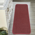 Bosap Bath Mat,Ultra Thin Bathroom Runner Rugs,Large Bath Mats for Bathroom,Quick Dry,Non-Slip,Machine Washable,Low Pile,Bath Rug,Shower Outside,Sink,Home Decor Accessories.Red,（17x35inch）