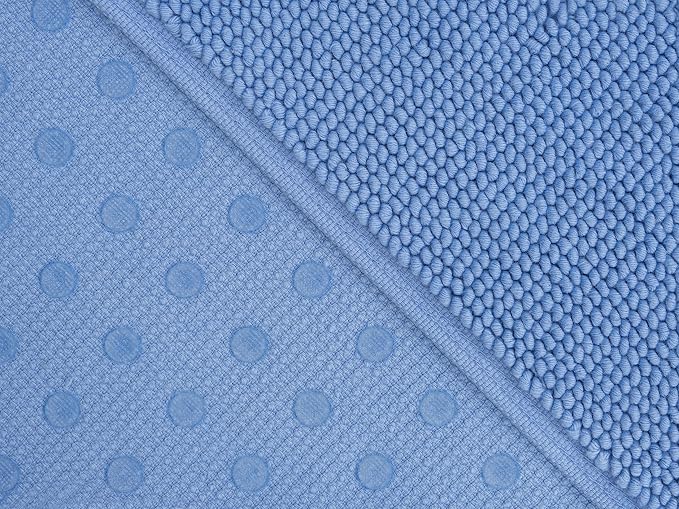 Cotton Paradise 100% Cotton Turkish Bathmat Rug, Soft Absorbent Quick Dry Non Slip, 20x34 Bathmat Rug, Sky Blue