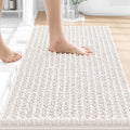 OLANLY Bathroom Rug Mat 24x16, Thick Soft and Absorbent Chenille Bath Mat, Non-Slip Rubber Backing, Machine Washable Quick Dry Bath Rugs for Tub Shower Floor, Home Decor Accessories, Ivory