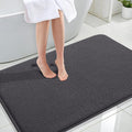 OLANLY Thick Memory Foam Large Bathroom Rugs 47x32, Extra Soft Absorbent Bath Rug, Quick Dry Bath Mat, Non-Slip, Machine Washable Mats for Bathroom, Tub and Shower, Home Decor Accessories, Dark Grey
