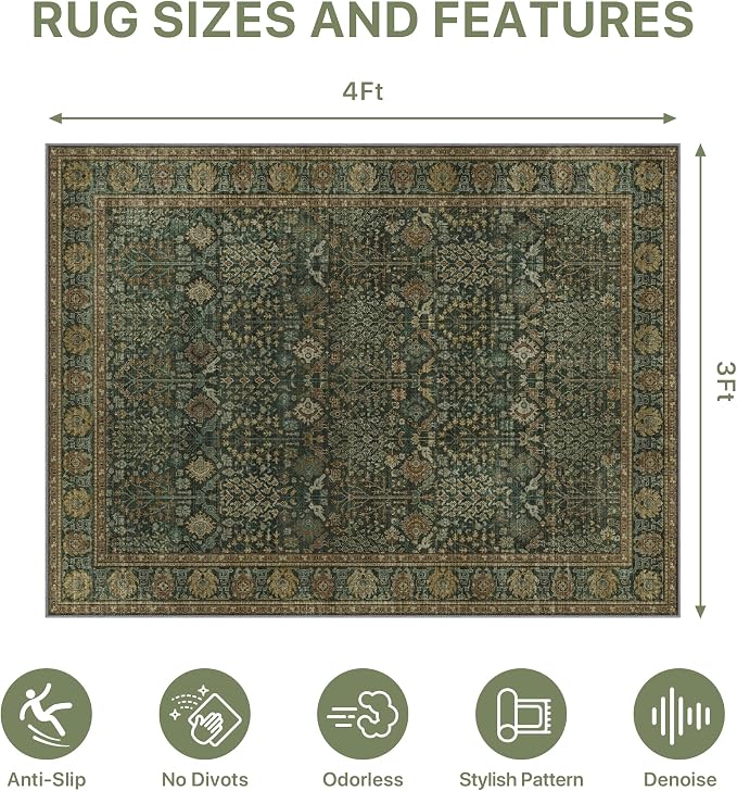 36"x48" Office Chair Mat for Hardwood Tile Floor, Under Desk Carpet Protector for Rolling Computer Chair Mat, Machine Washable Area Rug, Anti-Slip 1/5" Thick Low Pile Thin Vinyl Floor Mat, Dark Brown