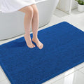 OLANLY Large Bathroom Rugs 47x32, Soft Absorbent Chenille Bath Rugs, Rubber Backing Quick Dry, Machine Washable Bath Mats for Bathroom Floor, Tub and Shower, Home Decor Accessories, Deep Navy Blue