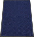 Indoor Outdoor Door Mat, 4’x 3' Doormat for Entryway, Rubber Backing Non Slip Front Door Mat Outside Entrance, Super Absorbent Commercial Floor Mat for Home Office, Blue