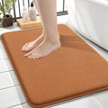 OLANLY Thick Memory Foam Small Bathroom Rugs 24x16, Extra Soft Absorbent Bathroom Mat, Quick Dry Bath Mats, Non-Slip, Machine Washable Carpet for Bathroom, Tub and Shower, Home Decor Accessories, Clay