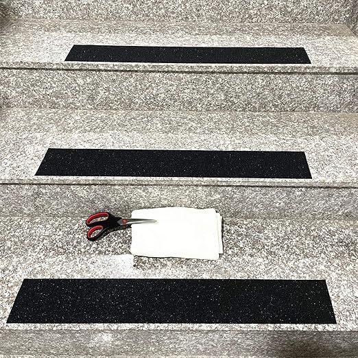 COSIMIXO 12" x 35Ft Heavy Duty Anti Slip Tape,Best 80grit Friction,Grip,Abrasive for Stairs Outdoor/Indoor,Skateboard Grip Tape Safety Non Skid Tread Staircases Anti-Slip Traction Tape Black