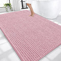 OLANLY Thick Large Bathroom Rugs 70x46, Extra Soft Absorbent Chenille Bath Rugs, Rubber Backing, Machine Wash Dry, Bath Mats for Bathroom Floor, Tub and Shower, Home Decor Accessories, Dusty Rose