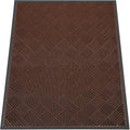 Indoor Outdoor Door Mat, 5’x 4' Doormat for Entryway, Rubber Backing Non Slip Front Door Mat Outside Entrance, Super Absorbent Commercial Floor Mat for Home Office, Brown
