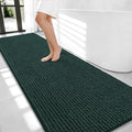 OLANLY Thick Bathroom Runner Rugs 70x24, Extra Soft Absorbent Chenille Bath Rugs, Rubber Backing, Machine Wash Dry, Long Bath Mats for Bathroom, Tub and Shower, Home Decor Accessories, Blackish Green