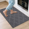COSY HOMEER Kitchen Rugs 24"x36" Non-Slip Washable Kitchen Mats for Floor Absorbent Kitchen Carpet Soft Rugs for Kitchen,Sink Mat,Entrance,Area Rug,Dark Grey