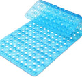 Yimobra Bathtub Mat Non Slip, 27.5"X15.5" Machine Washable Shower Floor Mat, Soft on Feet, Bathmat with Drain Holes and Suction Cups, Bathroom Essentials, Clear Blue