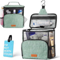 Hanging Toiletry Bag, Shower Caddy Tote Bag (Updated Version, Full Size Bottle Compatible), Bath Organizer for College Dorms, Gym, Camp, Women Men, with Funny Luggage Tag