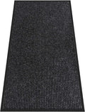 Indoor Outdoor Door Mat, 4' x 2' Doormat for Entryway, Rubber Backing Non Slip Front Door Mat Outside Entrance, Super Absorbent Commercial Floor Mat for Home Office, Black