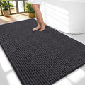 OLANLY Thick Large Bathroom Rugs 59x35, Extra Soft Absorbent Chenille Bath Rugs, Rubber Backing, Machine Wash Dry, Bath Mats for Bathroom Floor, Tub and Shower, Home Decor Accessories, Dark Grey