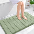OLANLY Memory Foam Bath Mat 40x24, Super Soft Absorbent Bathroom Rugs, Quick Dry, Machine Washable Shower Floor Rugs, Bathmat Carpet, Bathroom Home Decor Accessories, Sage Green