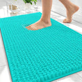 OLANLY Thick Bathroom Rugs 30x20, Extra Soft Absorbent Chenille Bath Rugs, Rubber Backing, Machine Wash Dry, Bath Mats for Bathroom Floor, Tub and Shower, Home Decor Accessories, Teal