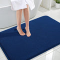 OLANLY Thick Memory Foam Large Bathroom Rugs 47x32, Extra Soft Absorbent Bath Rug, Quick Dry Bath Mats, Non-Slip, Machine Washable Carpet for Bathroom, Tub and Shower, Home Decor Accessories, Navy