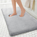 MINIDEAR Bathroom Rugs 44x24 Light Gray - Thick Memory Foam Bath Mat, Ultra Soft & Plush Fluffy, Non-Slip, Quick Dry, Absorbent Washable Floor Microfiber Mat for Tub, Home Decor Accessories