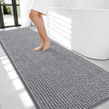 OLANLY Thick Bathroom Runner Rugs 70x24, Extra Soft Absorbent Chenille Bath Rugs, Rubber Backing, Machine Wash Dry, Long Bath Mats for Bathroom Floor, Tub and Shower, Home Decor Accessories, Grey
