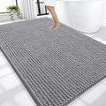 OLANLY Thick Large Bathroom Rugs 70x46, Extra Soft Absorbent Chenille Bath Rugs, Rubber Backing, Machine Wash Dry, Bath Mats for Bathroom Floor, Tub and Shower, Home Decor Accessories, Grey