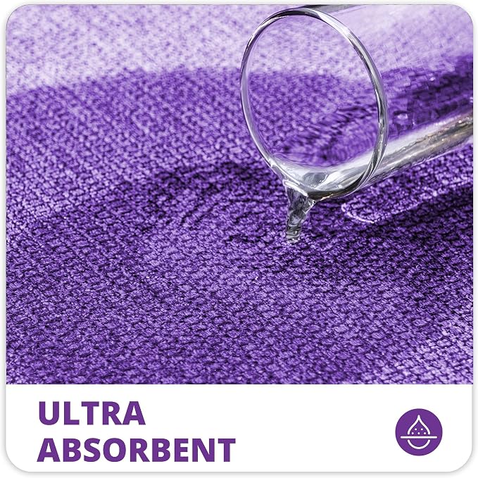 Bosap Bath Mat,Ultra Thin Bathroom Runner Rugs,Large Bath Mats for Bathroom,Quick Dry,Non-Slip,Machine Washable,Low Pile,Bath Rug,Shower Outside,Sink,Home Decor Accessories.Purple,3'x5'(36x60inch)