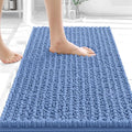 OLANLY Bathroom Rug Mat 24x16, Thick Soft and Absorbent Chenille Bath Mat, Non-Slip Rubber Backing, Machine Washable Quick Dry Bath Rugs for Tub Shower Floor, Home Decor Accessories, Cornflower Blue