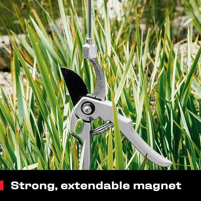 NoCry Premium Pick Up Tool Set — Includes a 36in Flexible Claw Grabber and a Telescoping Magnetic Pickup Stick with a 16lb Pull Force Magnet — Anti-Rust Zinc Coating