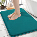 OLANLY Thick Memory Foam Small Bathroom Rugs 24x16, Extra Soft Absorbent Bath Rug, Quick Dry Bath Mat, Non-Slip, Machine Washable Carpet for Bathroom, Tub and Shower, Home Decor Accessories, Deep Lake