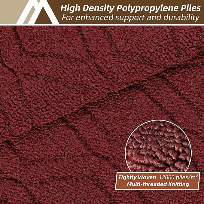 COSY HOMEER Kitchen Rugs 24"x35" Non-Slip Washable Kitchen Mats for Floor Polypropylene Absorbent Kitchen Floor Mat for Kitchen Sink Entryway,Red