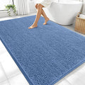 OLANLY Large Bathroom Rugs 70x46, Soft Absorbent Chenille Bath Rugs, Rubber Backing Quick Dry, Machine Washable Bath Mats for Bathroom Floor, Tub and Shower, Home Decor Accessories, Cornflower Blue