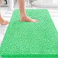 OLANLY Bathroom Rugs 35x24, Extra Soft Absorbent Chenille Bath Rugs, Rubber Backing Quick Dry, Machine Washable Bath Mats for Bathroom Floor, Tub and Shower, Home Decor Accessories, Mint Green