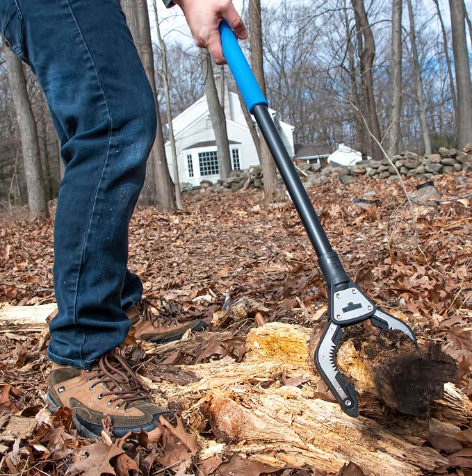 Unger Professional 42.5” Rugged Reacher Grabber Tool with Rotating Head, Outdoor Trash Picker Upper, Heavy Duty Claw Pickup, Durable Litter Yard Clean Up for Twigs, Lawn, and Garden Use