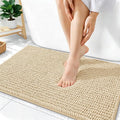 OLANLY Thick Bathroom Rugs 36x24, Extra Soft Absorbent Chenille Bath Rugs, Rubber Backing, Machine Wash Dry, Bath Mats for Bathroom Floor, Tub and Shower, Home Decor Accessories, Beige