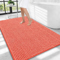 OLANLY Thick Large Bathroom Rugs 40x32, Extra Soft Absorbent Chenille Bath Rugs, Rubber Backing, Machine Wash Dry, Bath Mats for Bathroom Floor, Tub and Shower, Home Decor Accessories, Coral