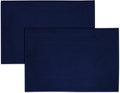 Tens Towels Pack of 2 Bath Mats 100% Cotton, 20 x 32 Inches, Super Absorbent, Hotel Quality Premium Floor Towels, Luxurious, Soft & Quick Dry, Not a Bathroom Rug, Navy