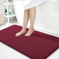 OLANLY Thick Memory Foam Bathroom Runner Rugs 44x24, Extra Soft Absorbent Long Bath Rug, Quick Dry, Non-Slip, Machine Washable Bath Mats for Bathroom, Tub and Shower, Home Decor Accessories, Burgundy
