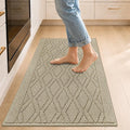 COSY HOMEER Kitchen Rugs 24"x35" Non-Slip Washable Kitchen Mats for Floor Polypropylene Absorbent Kitchen Floor Mat for Kitchen Sink Entryway,Beige